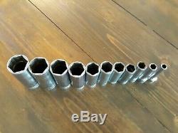 Snap on 211SFSY 11 Piece SAE Deep Well Socket Set 3/8 Drive, 1/4 to 7/8, 6 Point