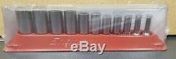 Snap-on 211ysfsy 11pc 3/8 Drive 6point Sae Flank Drive Xtra Deep Socket Set 1/