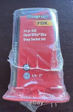 Snap-on 214ysfsy 3/8 drive sae 6 point fdx xtra deep chrome socket sealed