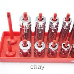 Snap-on 22 PIECE 1/4 Drive 6-Point SAE SHALLOW & DEEP STM Socket Set