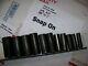 Snap On 3/8 Drive 6 Point 11 Piece Deep Simf Impact Socket Set 3/8 To 1 Nice