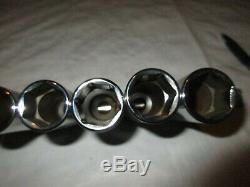 Snap-on 313tsmya 1/2 Drive 13-pc Deep Metric Chrome 6 Point Flank Drive Socket