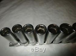 Snap-on 313tsmya 1/2 Drive 13-pc Deep Metric Chrome 6 Point Flank Drive Socket