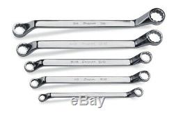 Snap on 5 pc 12-Point Flank Drive Standard 60° Deep Offset Wrench Set