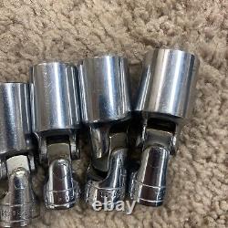 Snap-on 7 Piece 3/8 Drive Deep 6 Point Sae Swivel Socket Set- USA