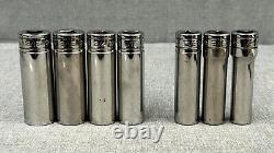Snap-on 7pc 1/2 Drive 12-Point SAE Flank Drive Deep Socket Set Free Shipping