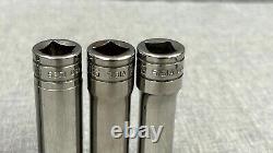 Snap-on 7pc 1/2 Drive 12-Point SAE Flank Drive Deep Socket Set, Free Shipping