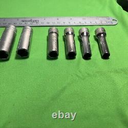 Snap-on 9 pc 3/8 Drive 6-Point Metric Flank Drive Deep Socket Set 212SFSMY