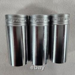 Snap-on 9pc 1/2 Drive SAE Deep Socket S-Series Set 1-1.5 Flank Drive 12pt USA