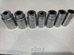 Snap-on LS 3/4 Drive 6 Point Deep Socket Set 7 Piece 7/8 1 5/8