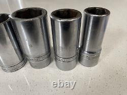 Snap-on LS 3/4 Drive 6 Point Deep Socket Set 7 Piece 7/8 1 5/8