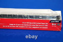 Snap-on NEW 22 PIECE 1/4 Drive 6-Point SAE SHALLOW & DEEP FOAM Socket Set