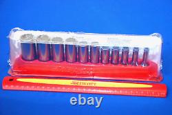 Snap-on NEW Ships FREE 11 Piece 3/8 Drive 12-Point SAE Deep Socket Set 211SFY