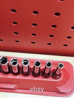 Snap-on NICE 110STMY 3/16 9/16 1/4 Drive 10-Piece 6-Point Deep Socket Set