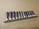 Snap-on Sfsm Socket Set 12 Pc Deep Well Metric 3/8 Drive 6 Point Usa 8mm-19mm