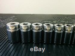 Snap-on Sae Semi Deep 12 Point Socket 12 Piece Set 3/8 Drive Snapon Snap On