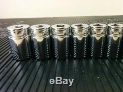 Snap-on Sae Semi Deep 12 Point Socket 12 Piece Set 3/8 Drive Snapon Snap On