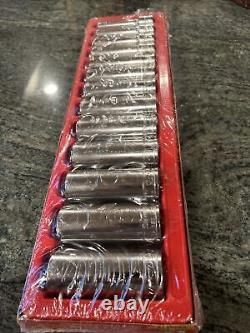 Snap-on-T? NEW 1/2 Drive SAE 6 Point Chrome Deep FDX 13 Pc Set 313YTSY sealed