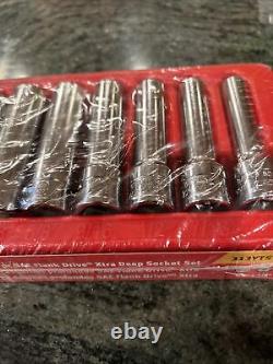 Snap-on-T? NEW 1/2 Drive SAE 6 Point Chrome Deep FDX 13 Pc Set 313YTSY sealed