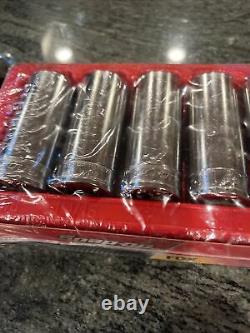 Snap-on-T? NEW 1/2 Drive SAE 6 Point Chrome Deep FDX 13 Pc Set 313YTSY sealed