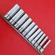 Snap-on Tools 1/4 Drive Metric 11 Piece Deep 12 Point Socket Set 5 Mm To 14 Mm