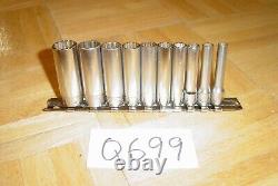 Snap-on Tools 10 Piece 1/4 Drive Sae. Deep 12 Point Chrome Socket Set 110stmdy