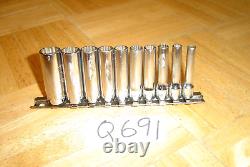 Snap-on Tools 10 Piece 1/4 Drive Sae. Deep 12 Point Chrome Socket Set 110stmdy