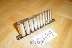 Snap-on Tools 10 Piece 1/4 Drive Sae. Deep 12 Point Chrome Socket Set 110stmdy