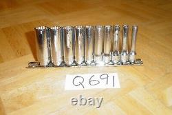 Snap-on Tools 10 Piece 1/4 Drive Sae. Deep 12 Point Chrome Socket Set 110stmdy