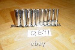 Snap-on Tools 10 Piece 1/4 Drive Sae. Deep 12 Point Chrome Socket Set 110stmdy