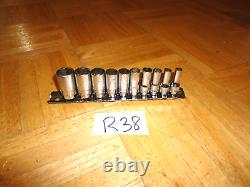 Snap-on Tools 10 Piece 1/4 Drive Sae. Deep 6 Point Chrome Socket Set