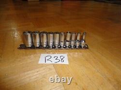 Snap-on Tools 10 Piece 1/4 Drive Sae. Deep 6 Point Chrome Socket Set