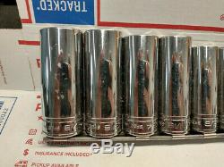 Snap-on Tools 10 Piece 3/8 Drive Deep Socket Set 12 Point SAE 3/8 7/8 SF