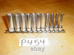 Snap-on Tools 11 Piece 1/4 Drive Metric 6 Point Deep Socket Set 4mm To 14mm