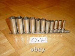 Snap-on Tools 11 Piece 3/8 Drive Sae. Deep Chrome 6 Point Socket Set 211sfsy