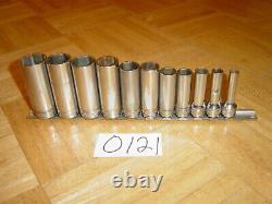 Snap-on Tools 11 Piece 3/8 Drive Sae. Deep Chrome 6 Point Socket Set 211sfsy