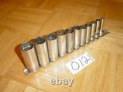 Snap-on Tools 11 Piece 3/8 Drive Sae. Deep Chrome 6 Point Socket Set 211sfsy