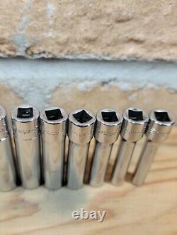 Snap-on Tools 110STMY 3/16-9/16 1/4 Drive 10pc 6-Point Deep Chrome Socket Set