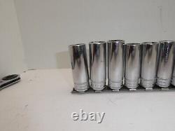 Snap-on Tools 12pc 3/8 Drive Metric 6 POINT Deep Socket Set