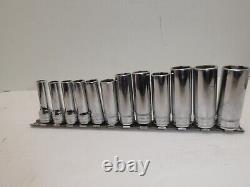 Snap-on Tools 12pc 3/8 Drive Metric 6 POINT Deep Socket Set