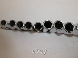 Snap-on Tools 12pc 3/8 Drive Metric 6 POINT Deep Socket Set