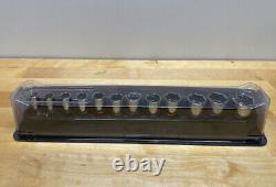 Snap-on Tools 12pc 3/8 Metric Semi Deep Socket Set 212FSMSY Flank Drive 8-19mm