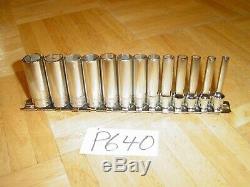 Snap-on Tools 13 Piece 1/4 Drive Metric 6 Point Deep Socket Set 4mm To 15mm