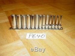 Snap-on Tools 13 Piece 1/4 Drive Metric 6 Point Deep Socket Set 4mm To 15mm