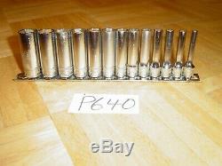 Snap-on Tools 13 Piece 1/4 Drive Metric 6 Point Deep Socket Set 4mm To 15mm