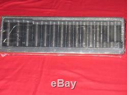 Snap-on Tools 15 Piece 1/2 Drive Single Hex/6 Point Deep Impact Socket Set