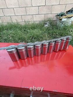 Snap-on Tools 9 Piece 1/2 Drive Sae. 12pt, Deep Chrome Sockets 1-7/16, 15/16'