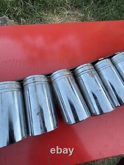 Snap-on Tools 9 Piece 1/2 Drive Sae. 12pt, Deep Chrome Sockets 1-7/16, 15/16'