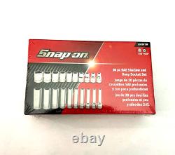 Snap-on Tools NEW 120STTM 20pc 1/4 Drive 6-point SAE Shallow Deep Socket Set