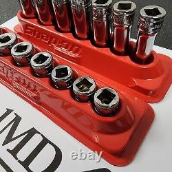 Snap-on Tools NEW 14pc 3/8 Drive SAE 6-Point Deep & Shallow Chrome Socket Sets